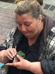What's the deal with that woman who crochets
