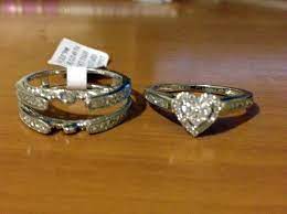 14k White Gold Bridal Wedding Heart Shape Diamonds Set Ring Vintage Cathedral Heart Shaped Wedding Rings Heart Shaped Engagement Rings Heart Shaped Rings