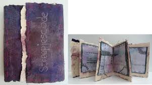 Book With Eight Pages With Hand Embroidery The Pages Are Sewn On Handmade Paper The Cover Is Made Of Machine Felt Stitch Book Handmade Books Artist Books