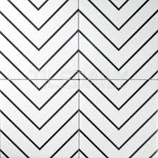 Black And White Geometric Tile 8x8 Flex Art Porcelain Tile Chevron Pattern Black And White Tiledaily Tiles Wall Flooring Interiordesign Tile Art Chevron Tile Patterned Bathroom Tiles