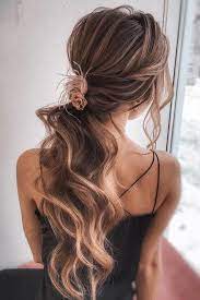 42 Boho Wedding Hairstyles For Tender Bride Long Ponytail Hairstyles Elegant Hairstyles Long Hair Wedding Styles