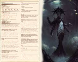 Lolth Stat Block 5e D D D D Dungeons And Dragons Dungeons And Dragons Homebrew Dnd Monsters
