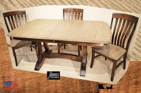 It is available in oak, quarter sawn oak, cherry, maple, and rustic the ruff sawn athens double pedestal top dining table is handcrafted out of solid ambrosia maple. Amish Richfield Double Pedestal Table Jasen S Fine Furniture Since 1951