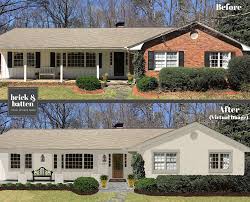 This Chastainpark Atlanta Ranch Needed Some Curbappeal And A Few Cosmetic Updates To Take It To Brick Exterior House Ranch House Exterior Exterior Remodel