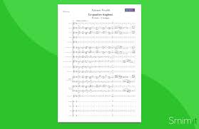Ne doveva essere cosciente vivaldi stesso, se adotterà questo medesimo adagio quale tempo centrale del concerto. Le Quattro Stagioni Di Vivaldi Partitura Per Orchestra Scolastica