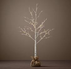 Winter Wonderland Trees Birch Decorations Hivernale Lumieres Dans Les Arbres Decoration