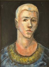 Rosalie Hettenbach, Oil/c Seated Young Man In Robe