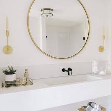 Gold floor mirror *see offer details. Round Gold Bathroom Mirror Design Ideas