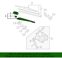 2007-2011 Honda CR-V - Arm Rear Wiper