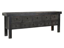 Long Black Console Table With Drawers Terra Nova Designs Black Console Table Console Table Reclaimed Pine