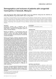 Natural resources 8 key summary statistics of malaysia population 2010 9 sarawak : Pdf Demographics And Outcome Of Patients With Congenital Haemophilia In Sarawak Malaysia