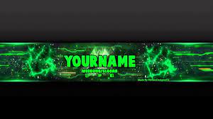Youtube Banner Template Psd Free New Youtube Banner Template Green Psd Shop Youtube Banner Template Banner Template Photoshop Youtube Banners