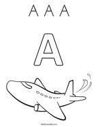 Alphabet coloring page with few details for kids : Letter Coloring Pages Twisty Noodle