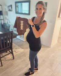 Delia DAmbra on X: Baby will be here and ready for the playoffs no doubt  🏈 (this was a total dad find) t.cohWojAZ2cF7  X