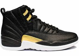 Black And Gold Retro 12 Nike Air Jordan 12 Black Gold White Women S Size 11 5 Men S Size 10 Ao6068 007 Black Athletic Shoes Air Jordans Air Jordans Women