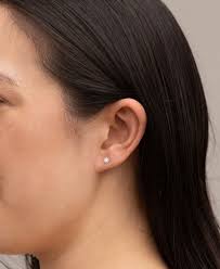 Shop Zoe & Morgan Sterling Silver with White Zircon Stella Earrings Online 