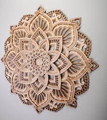 Wood Mandala Wall Art Housewarming Gift For Her For Him Etsy Carved Wood Wall Art Mandala Wall Art Wooden Wall Art