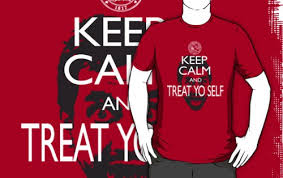 On thursday the entire parks and recreation cast reunited in l.a. Keep Calm And Treat Yo Self Parks And Rec T Shirt T Roundup