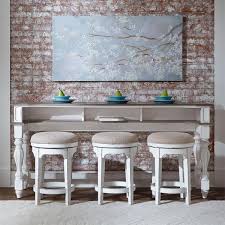 Accent your space with the perfect blend of european design with the magnolia manor console bar table. Magnolia Manor 4pc Console Bar Table With Stools Star Furniture