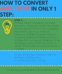 amps to hp calculation formula chart how many amps are