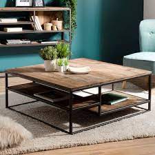 table basse carree teck recycle tablettes swing table basse table basse carree table basse carree bois