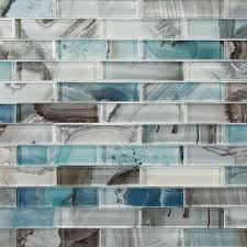 Barlume 1 X 4 Oceano Linear Mosaic Tile Bathroom Linear Glass Tile Mosaic Glass