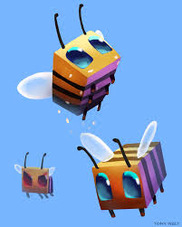 Bees Minecraft By Tonywelt Deviantart Minecraft Drawings Minecraft Anime Minecraft