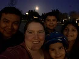 Airport approach moon rising sequence