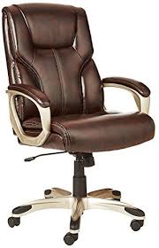 Special Offers Amazonbasics High Back Executive Swivel Office Desk Chair Brown With Pewter Finish I Best Office Chair Office Chair Adjustable Office Desks