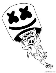 Marshmello fortnite coloring page free printable coloring pages. Fastest Dj Marshmello Clipart