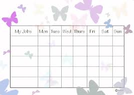 Blank Printable Chore Charts Free Printable Chore Charts