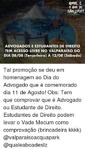Pagesmediabooks and magazinesbook seriesguia do estudante de direito ged. Oal E A Bor De Advogados E Estudantes De Direito Tem Acesso Livre No Valparaiso Do Dia 0808 Terca Feira A 1208 Sabado Tal Promocao Se Deu Em Homenagem Ao Dia Do Advogado