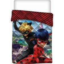 Couette Imprimee Miraculous Ladybug Chat Noir 140 X 200 Cm Achat Vente Couette Cdiscount