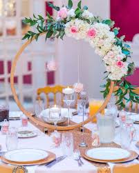 Grace S Events Beautiful Centerpieces Floral Hoops Created By Burbujaeventstylist Wedding Centerpieces Wedding Centerpieces Diy Beautiful Centerpieces