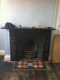 19th Century Modern Squared Cast Iron Fireplace Victorian Fireplace Old Victorian Homes