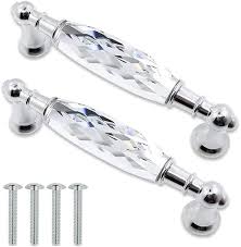 Options abound for decoration, from glass drawer pulls to antique drawer pulls. Home Hobby 3 75 5 0 Glass Dresser Drawer Handles Black Clear Pulls Knob Chrome Metal Modern Crystal Cupboard Cabinet Handle Pull Hardware 96 128mm Craft Supplies Tools