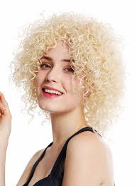 Short curly hair never looked so good. Vk 11 988 Women S Quality Wig Short Voluminous Frizzy Curly Curls Blonde Light Blonde Mix