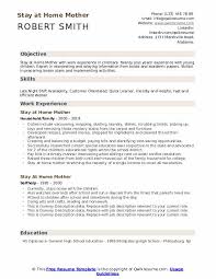 Stay At Home Mother Resume Samples Qwikresume