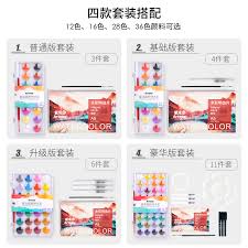 love painting chart 36 color solid watercolor paint watercolor set brush set watercolor paint solid gouache color set tool children beginner