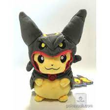 Pokemon Center Skytree Town 2016 Grand Opening Campaign Poncho Pikachu Shiny Black Rayquaza Plush Toy Pikachu Pokemon Plush Pokemon