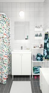 Dynan Shelf Unit With Towel Rail White 40x27x108 Cm Ikea Towel Rail Shelf Unit Sleek Storage