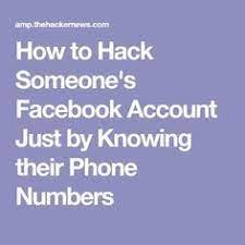 How to hack someone's facebook messenger in minutes. How To Hack Someone S Facebook Account Just By Knowing Their Phone Numbers Hack Facebook Hacking Facebook Account How To Hack Facebook Account