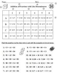 Addition Of Like Denominators Challenge Fractions Denominator Addition Of Fractions