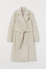 From the classic wool overcoat to the trendy teddy bear, the camel coat is here to stay. Wool Blend Coat Natural White Ladies H M Gb