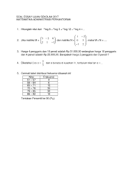 Check spelling or type a new query. Soal Essay Us Mat Ap