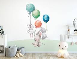 Wandtattoo Kinderzimmer Aquarell Hasen Mit Luftballons I Love Wandtattoo De Wandtattoo Kinderzimmer Wandaufkleber Kinderzimmer Wandtattoos Kinderzimmer