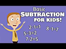Move it, match it, count it, complete it! Basic Subtraction For Kids Kindergarten And First Grade Math Lesson Youtube