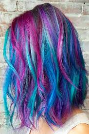 Цветните коси са най яките и нобикновени !!! Fabulous Purple And Blue Hair Styles Lovehairstyles Com