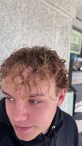 New hair who dis?🤔 • • #menshair #perm #permedhair #curlyhair #blonde  #cosmetology #permformen #fyp #trending #foryoupage #viral #fypシ  #straighttocurly #permtransformation #newhair #hairtransformation ...