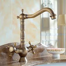 2020 Basin Faucets Antique Brass Bathroom Sink Faucet 360 Degree ...